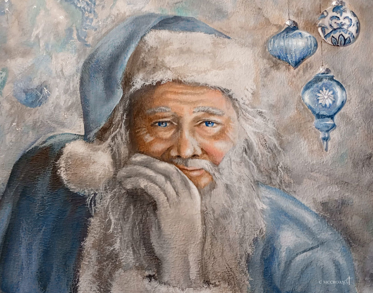 K KRINGLE-LT BLUE 11x14 Fine Art PAPER Print