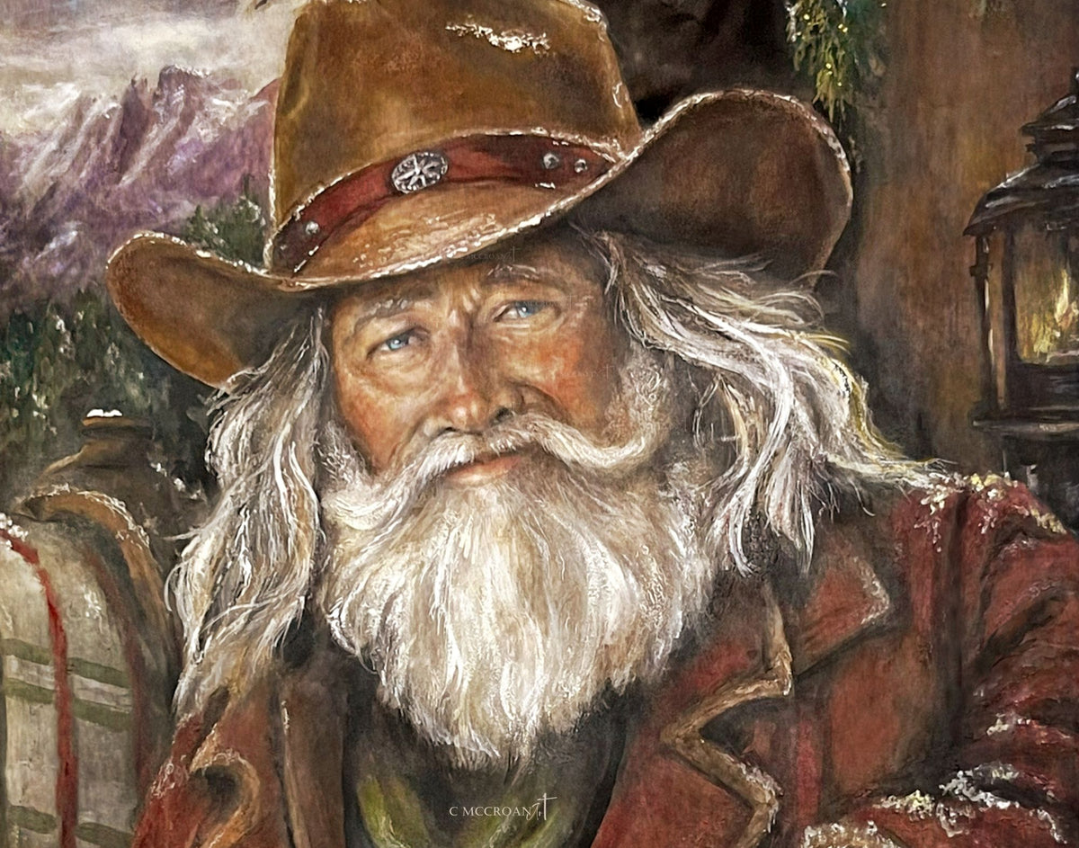 SANTA FROM THE WEST 11X14 Close Crop