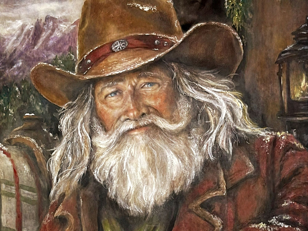 SANTA FROM THE WEST 30x40 Close Crop