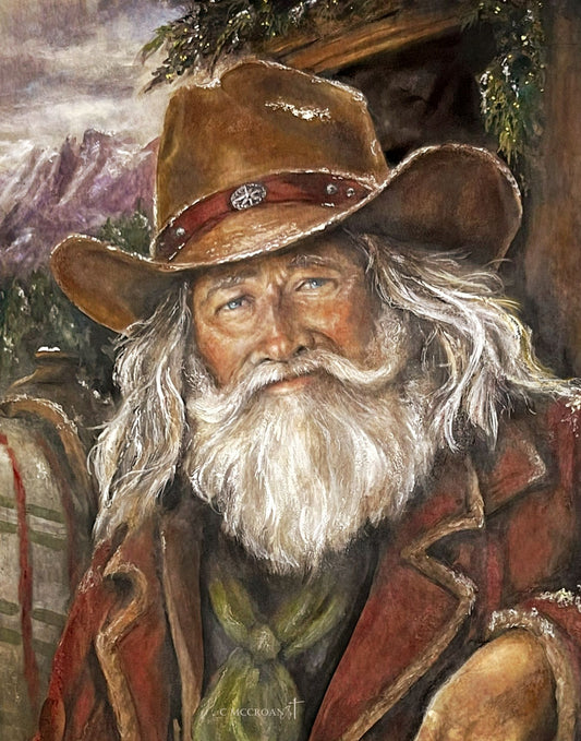 SANTA FROM THE WEST 11X14 Fine Art PAPER Print