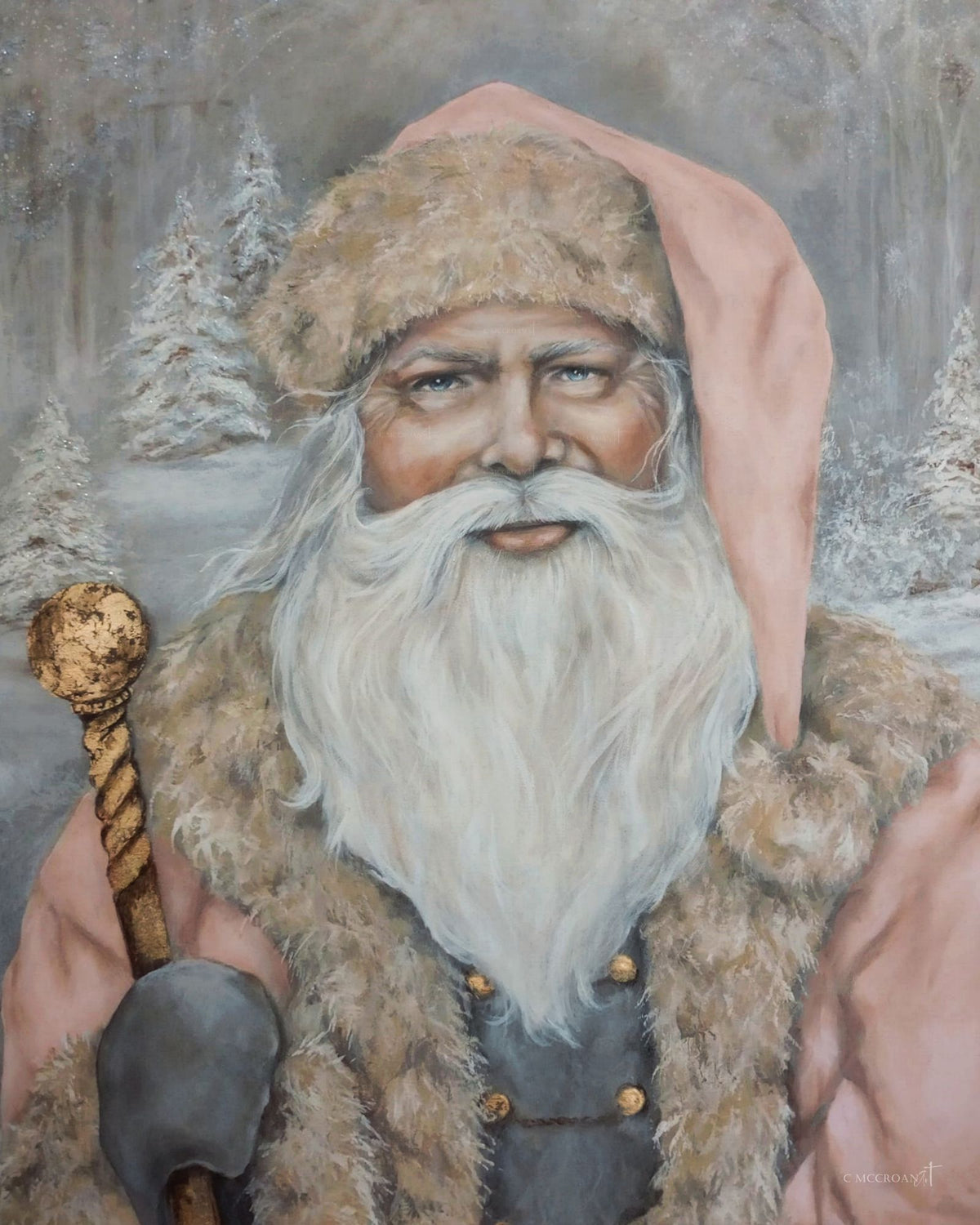 THE WINTER KEEPER-PINK 16X20